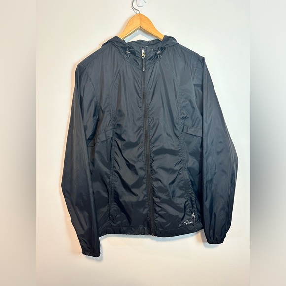 Lightweight Black Eddie Bauer Windbreaker - Picture 1 of 8